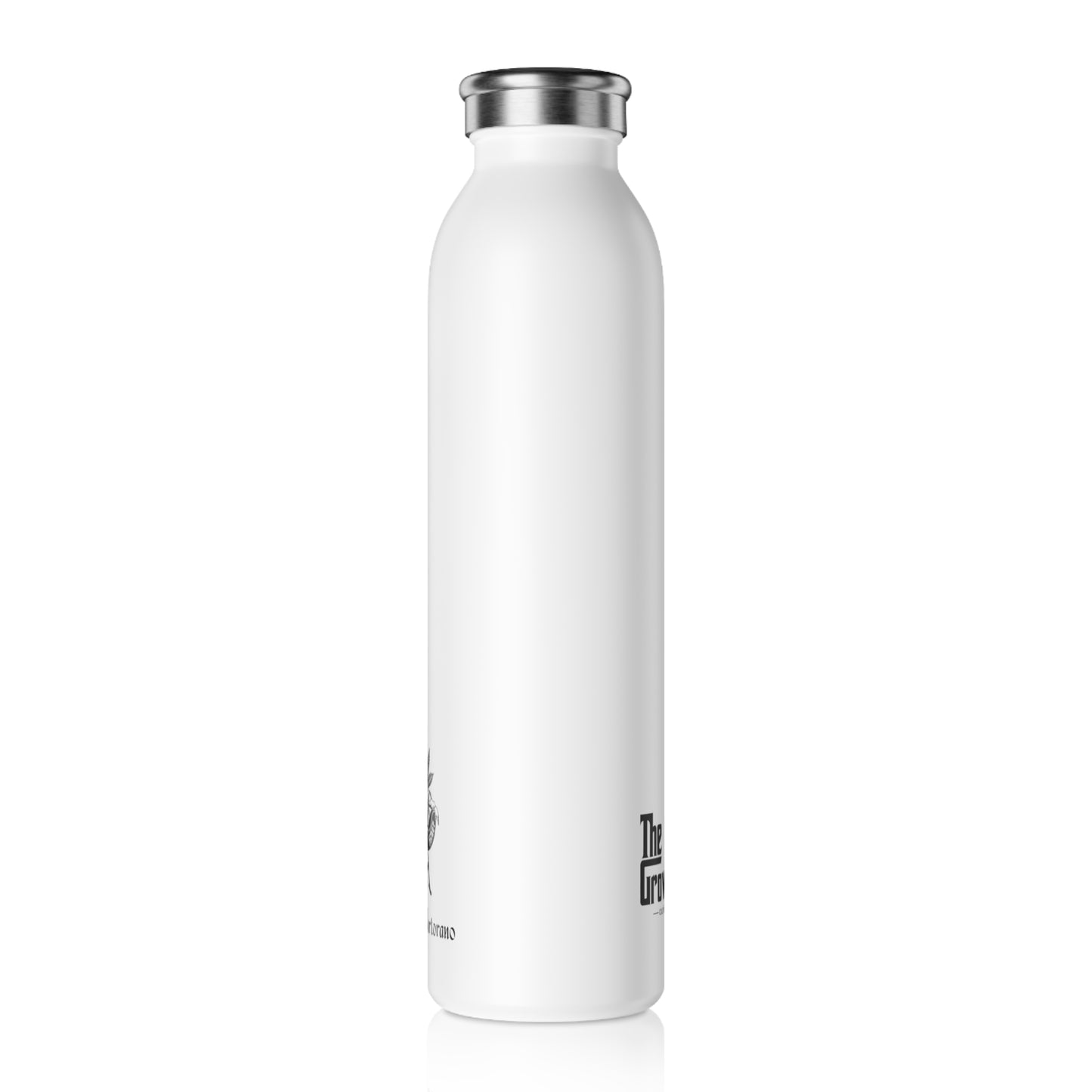 Slim Water Bottle — Vintage Botanical Monogram Stainless Steel Bottle