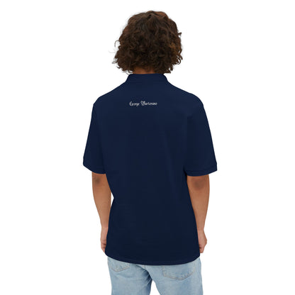 Embroidered Monogram Men's Polo — Classic Navy Casual Workwear