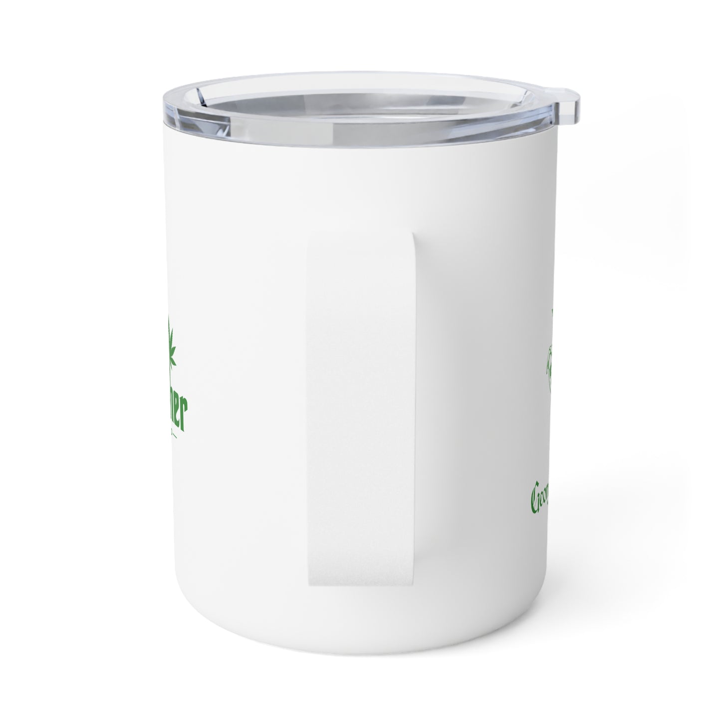 10oz Insulated Coffee Mug — 'Fuel the Gamer' Neon Green Text on Black
