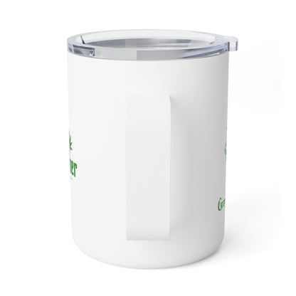 10oz Insulated Coffee Mug — 'Fuel the Gamer' Neon Green Text on Black