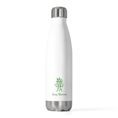 Insulated Bottle — "The Growfather" Green Logo 20oz Vacuum Water Bottle