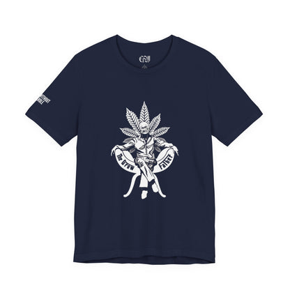 The Crowfather T-Shirt – Cannabis Logo Tee (Front Leaf King Design)