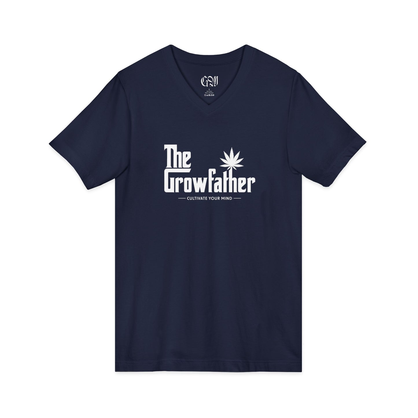 The Growfather V-Neck Tee — Funny Cannabis Graphic T-Shirt