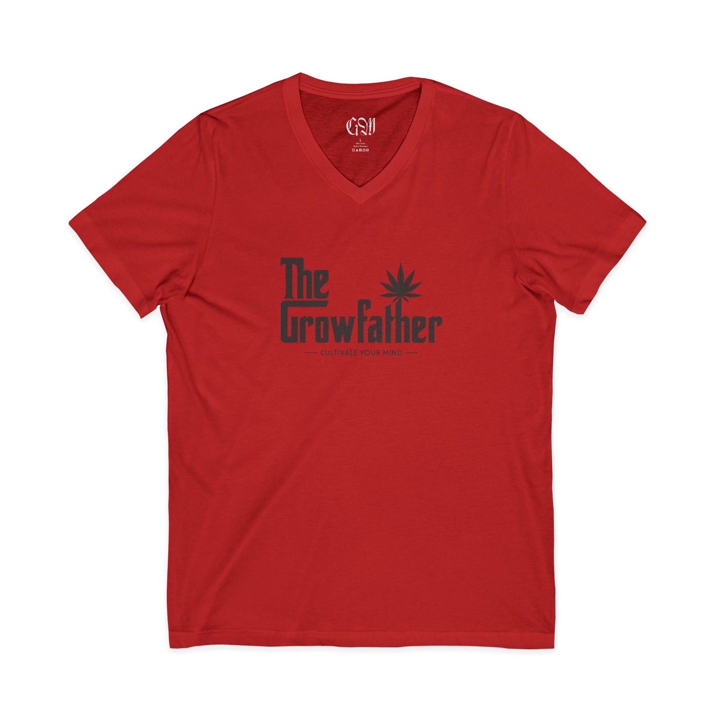 The Growfather V-Neck Tee — Funny Cannabis Gardener Shirt
