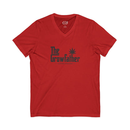 The Growfather V-Neck Tee — Funny Cannabis Gardener Shirt