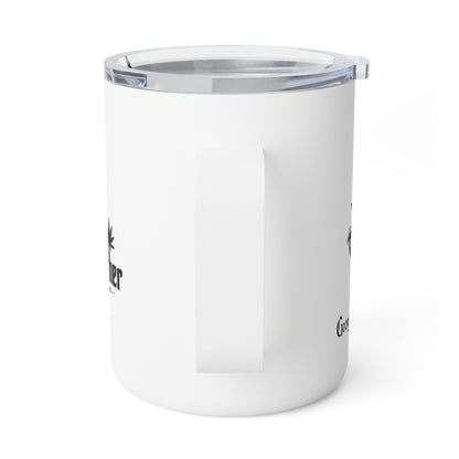10oz Insulated Coffee Mug - "But First Coffee" Minimalist Travel Tumbler