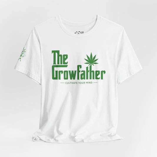 Growfather T‑Shirt — 'The Growfather: Cultivate Your Mind' Cannabis Graphic Tee