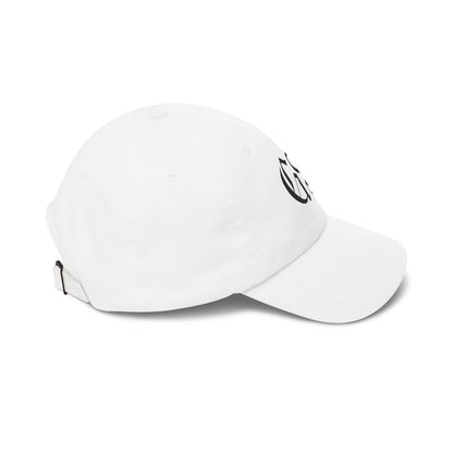 Embroidered Gothic Monogram Dad Cap - Classic White Baseball Hat