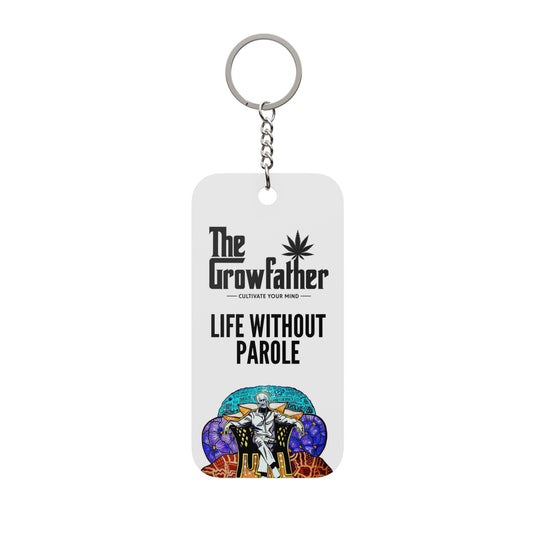 Double-Sided Keychain — "Life Without Parole" Graphic Keychain (George Martorano Design)