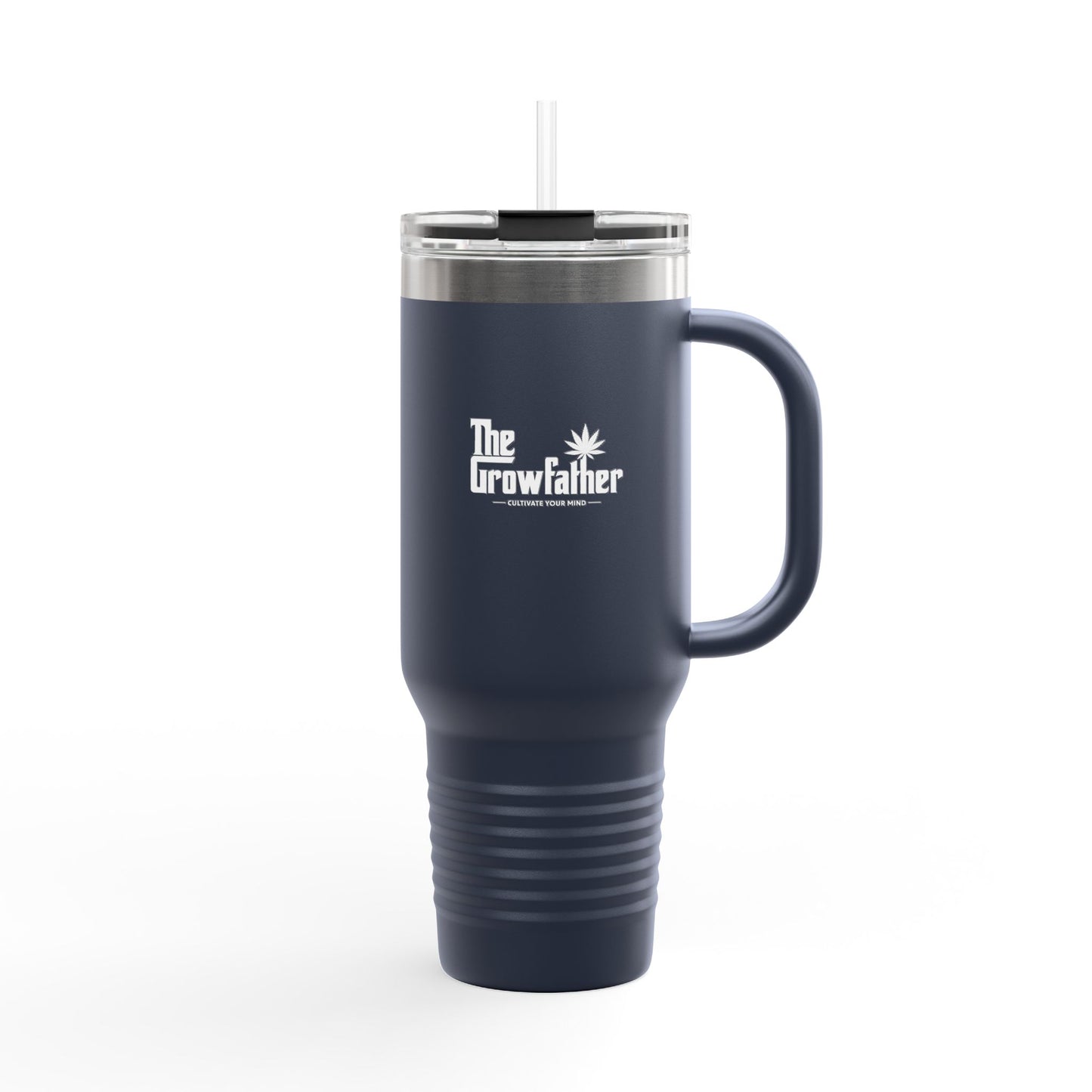 40oz Insulated Travel Mug – Large Stainless Steel Tumbler with Straw & Handle