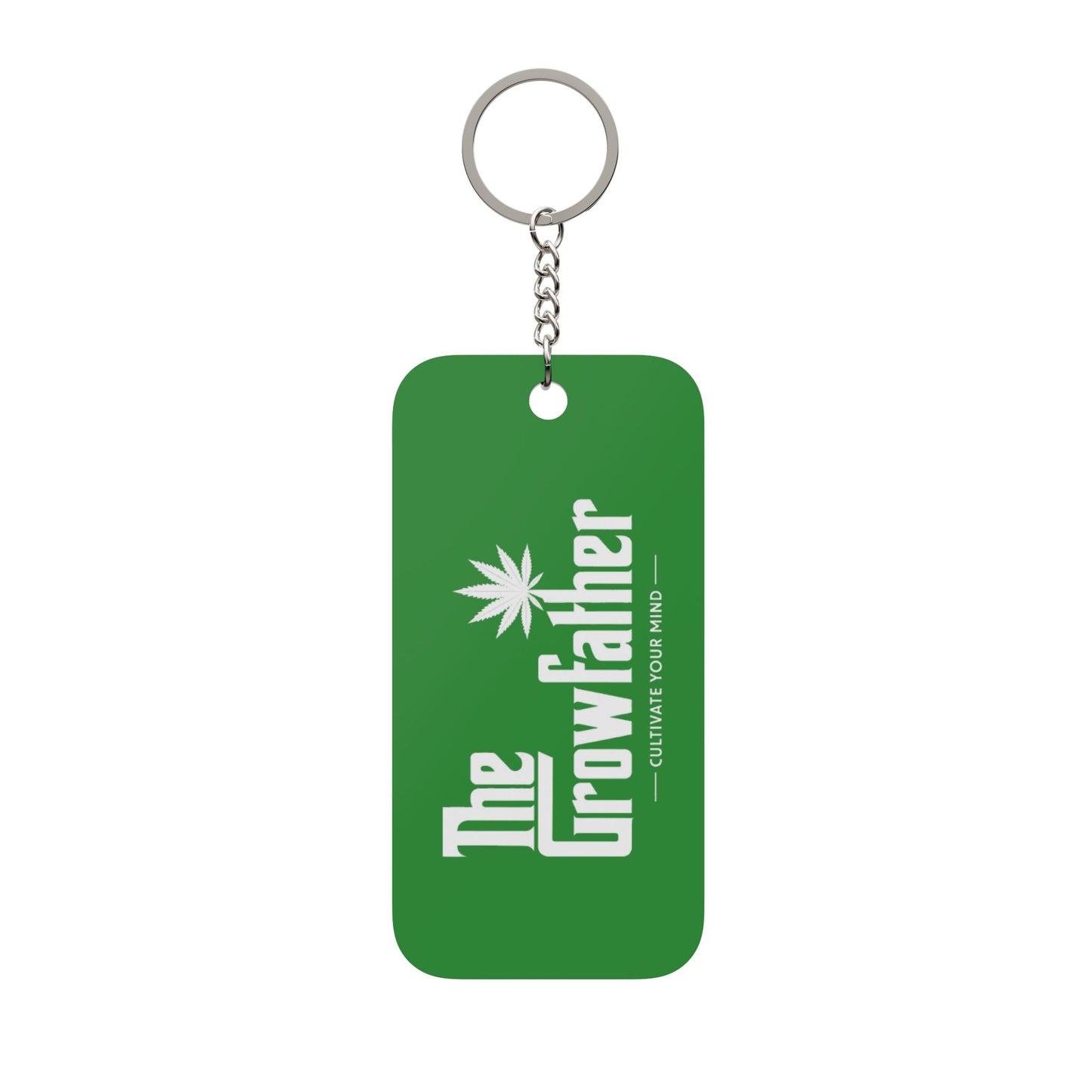 Growfather Green Double-Sided Keychain — "Life Without Parole" Novelty Charm