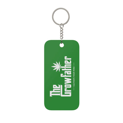 Growfather Green Double-Sided Keychain — "Life Without Parole" Novelty Charm