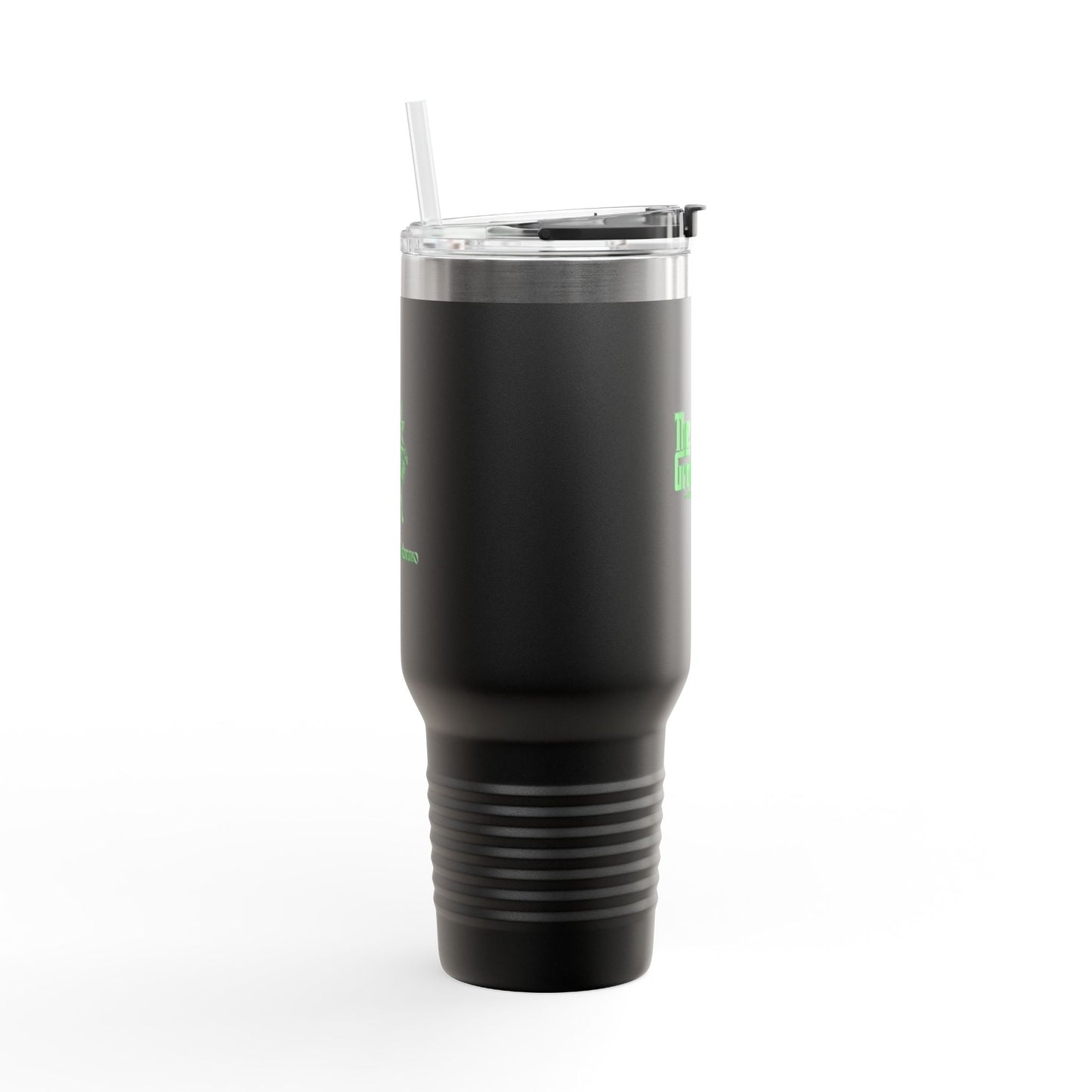 40oz Insulated Travel Mug — 'The Guyfather' Logo Stainless Steel Tumbler with Straw & Handle