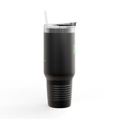 40oz Insulated Travel Mug — 'The Guyfather' Logo Stainless Steel Tumbler with Straw & Handle