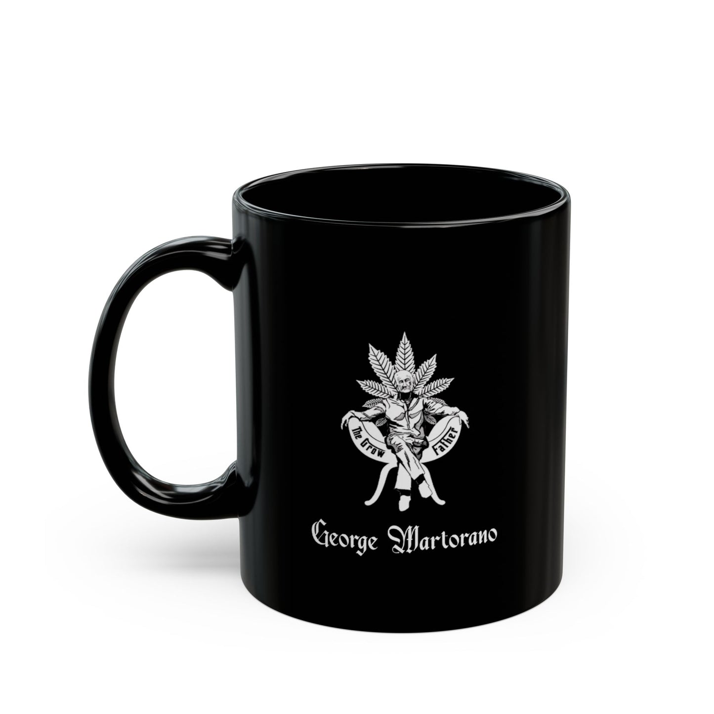 The Growfather Black Mug — 11oz/15oz Cannabis-Themed Coffee Cup