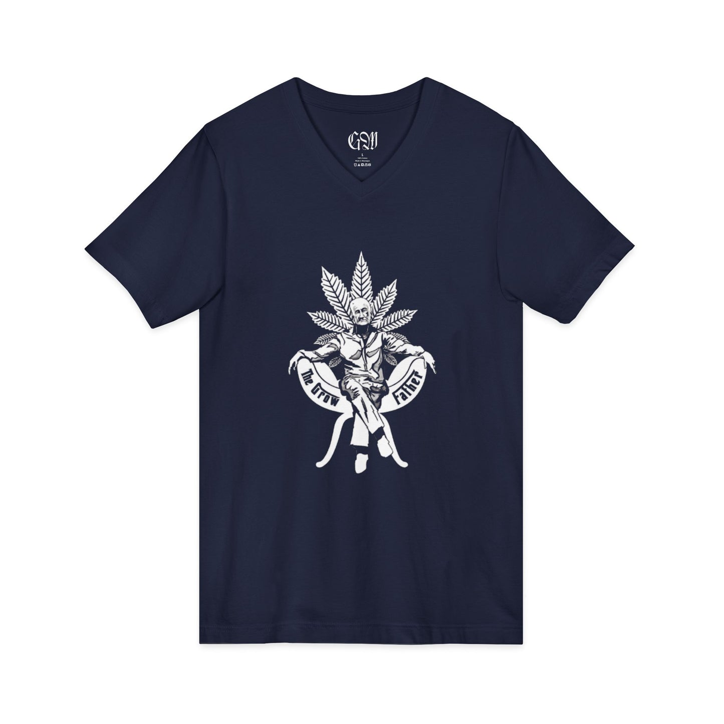 Cannabis Crew V-Neck Tee — The Growfather Graphic
