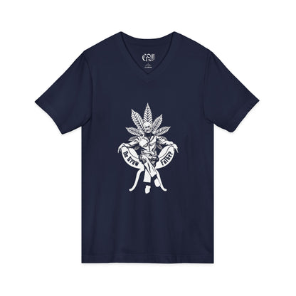 Cannabis Crew V-Neck Tee — The Growfather Graphic