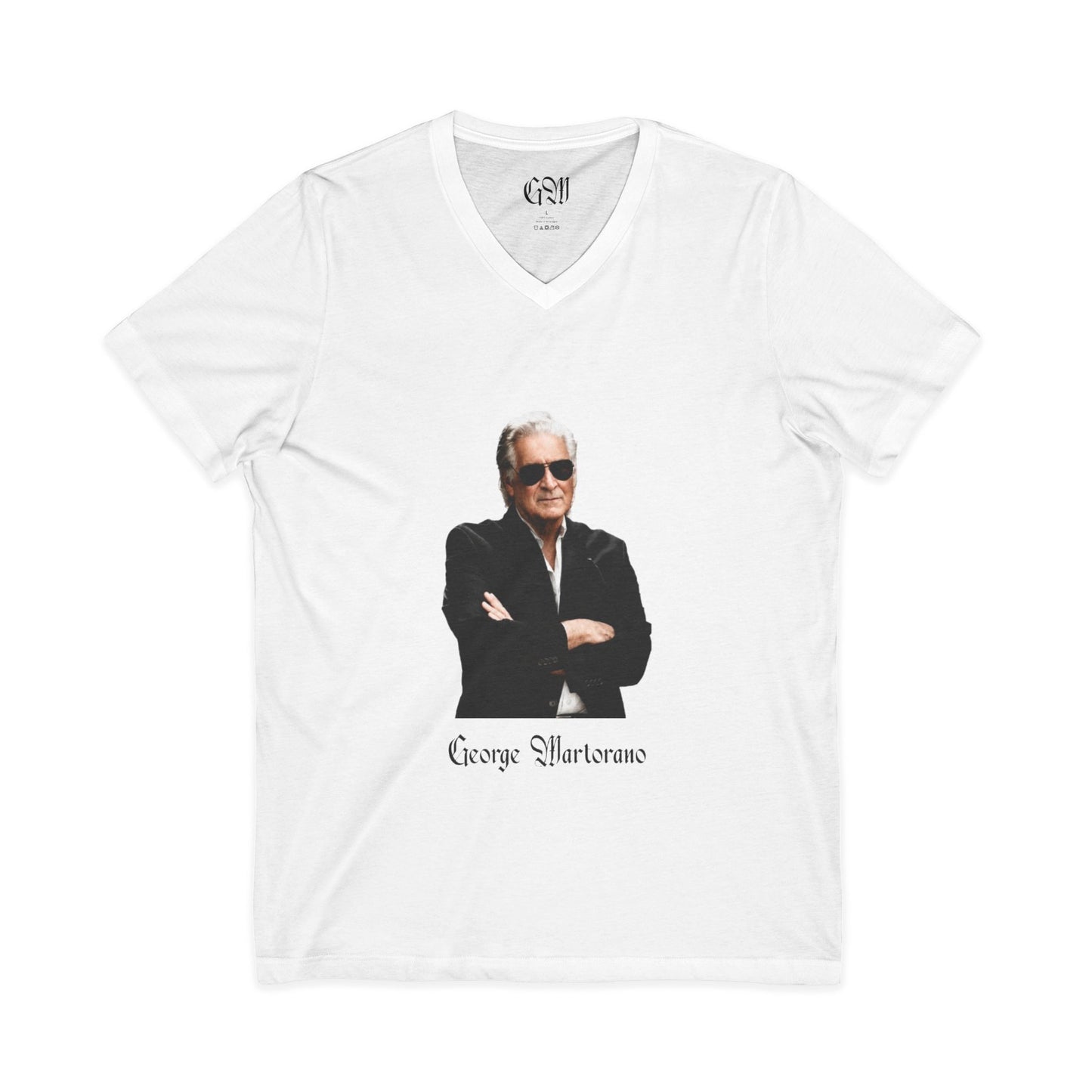 V-Neck Tee — Iconic 'The Crewfather' Portrait Graphic