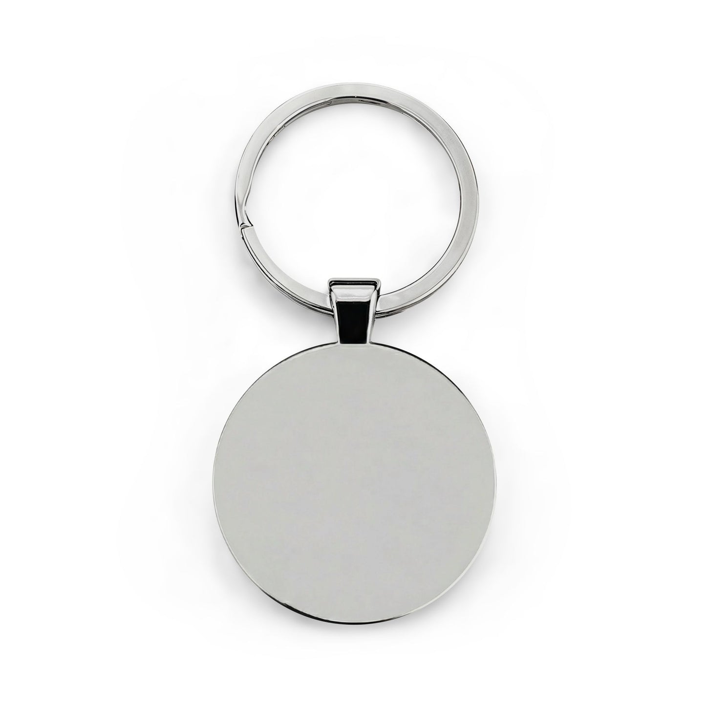 Round Stainless Steel Keychain — "The Growfather" Green Cannabis Logo Key Ring