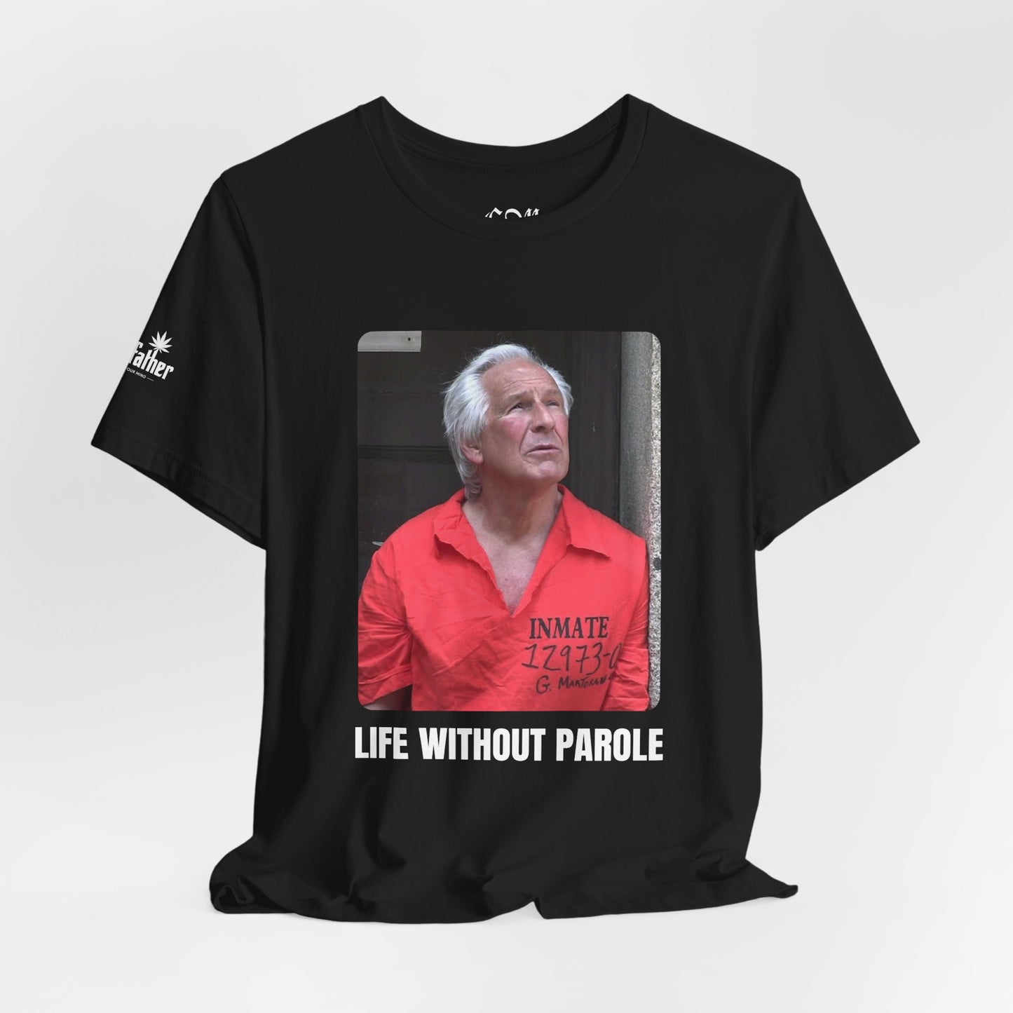 Life Without Parole Graphic Tee — Photo & Back Emblem Prison Justice Shirt