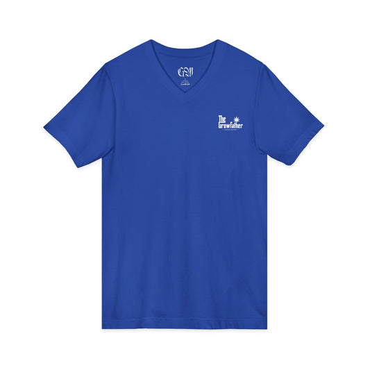 The Unraveller V-Neck Tee — Minimalist Fantasy Logo Shirt