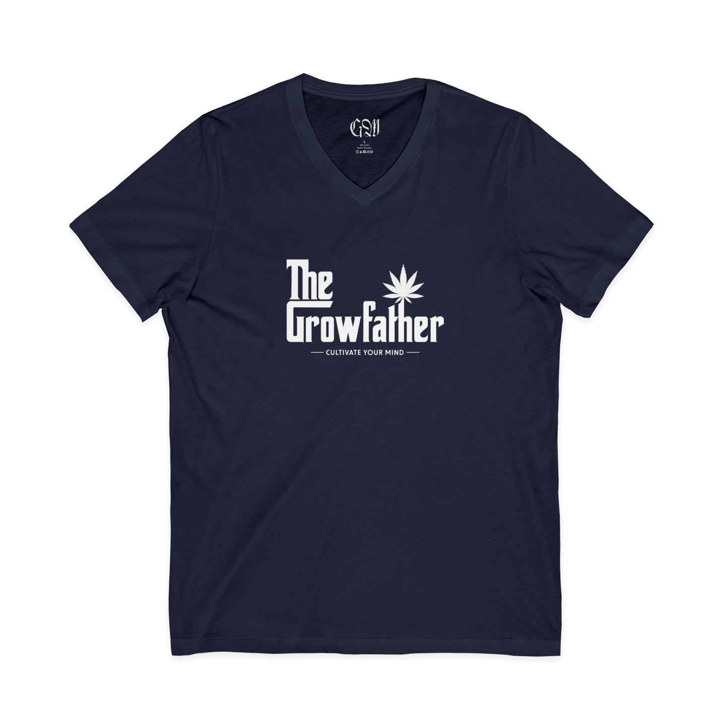 The Growfather V-Neck Tee — Funny Cannabis Graphic T-Shirt