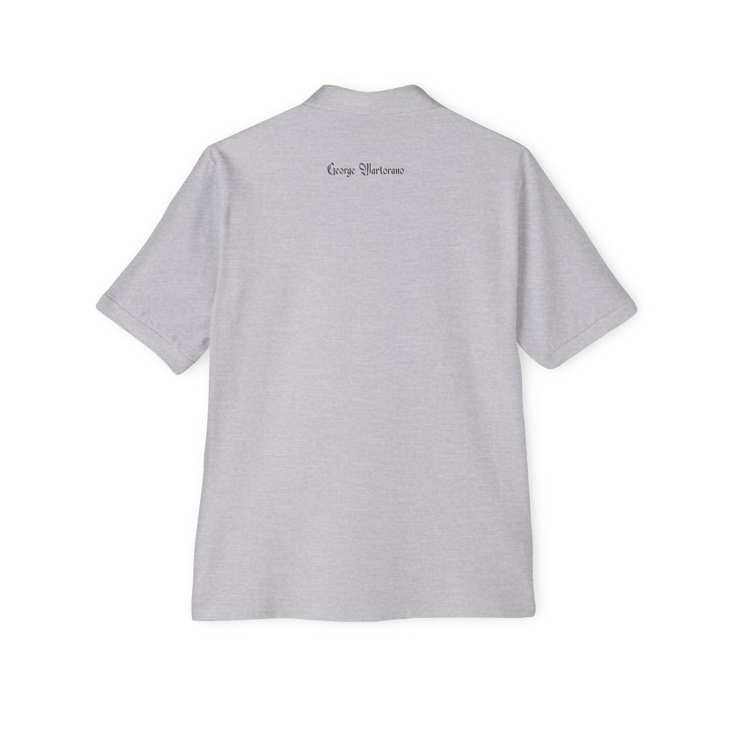 Men's Polo — Subtle Monogram Chest & Script Back Casual Golf Shirt