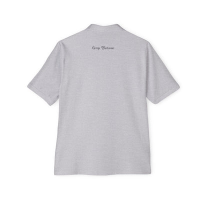 Men's Polo — Subtle Monogram Chest & Script Back Casual Golf Shirt