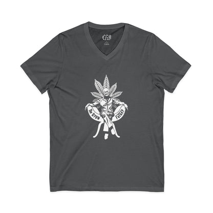Cannabis Pinup V-Neck Tee — The Growfather Graphic Shirt