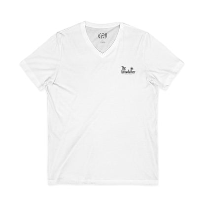 V-Neck Tee — 'The Greenfather' Minimal Botanical Graphic