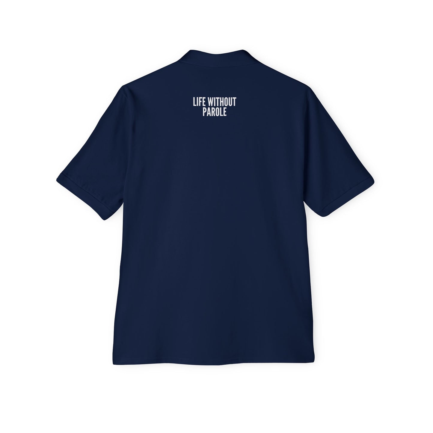 Men's Polo - "Life Without Parole" Subtle Chest Logo, Casual Golf & Work Shirt
