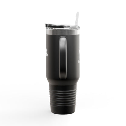 40oz Insulated Travel Mug – “The Growfather” Gardeners Tumbler with Handle