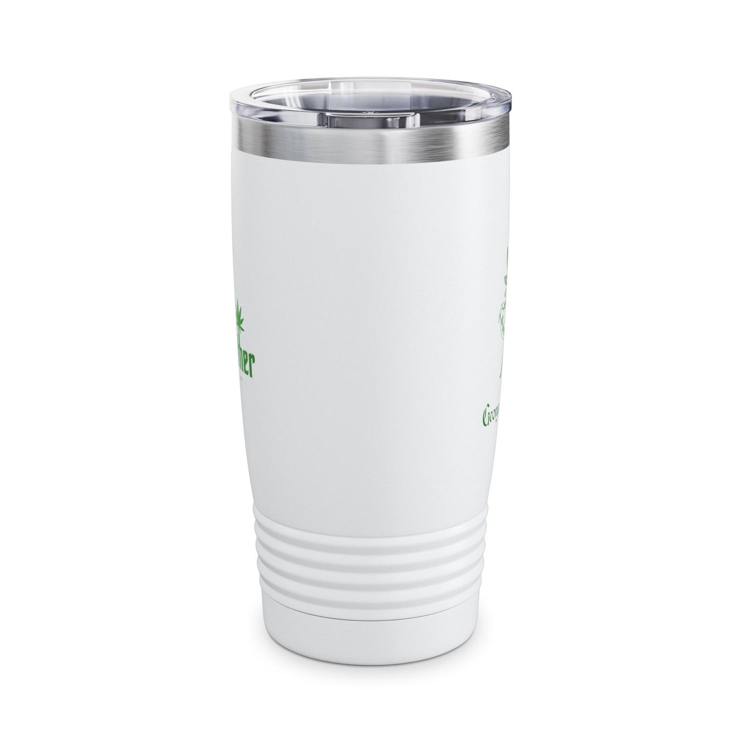 20oz Ringneck Tumbler – Green Leaf Mascot Design, Personalized 'George Martorano'