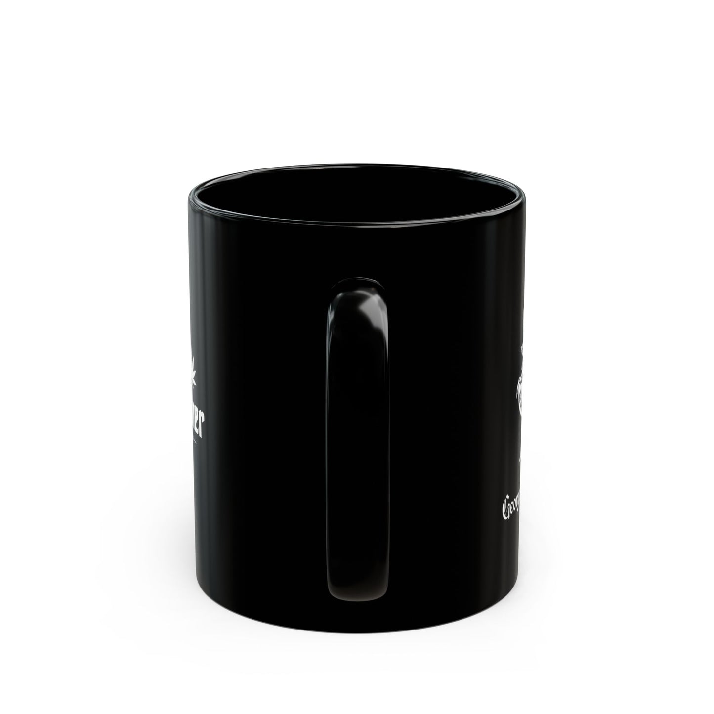 The Growfather Black Mug — 11oz/15oz Cannabis-Themed Coffee Cup