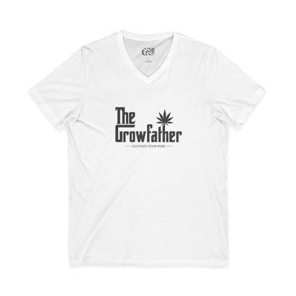 The Growfather V‑Neck Tee — Cannabis Grower Shirt