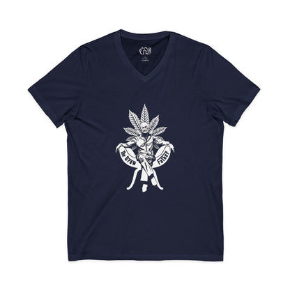 Cannabis Crew V-Neck Tee — The Growfather Graphic
