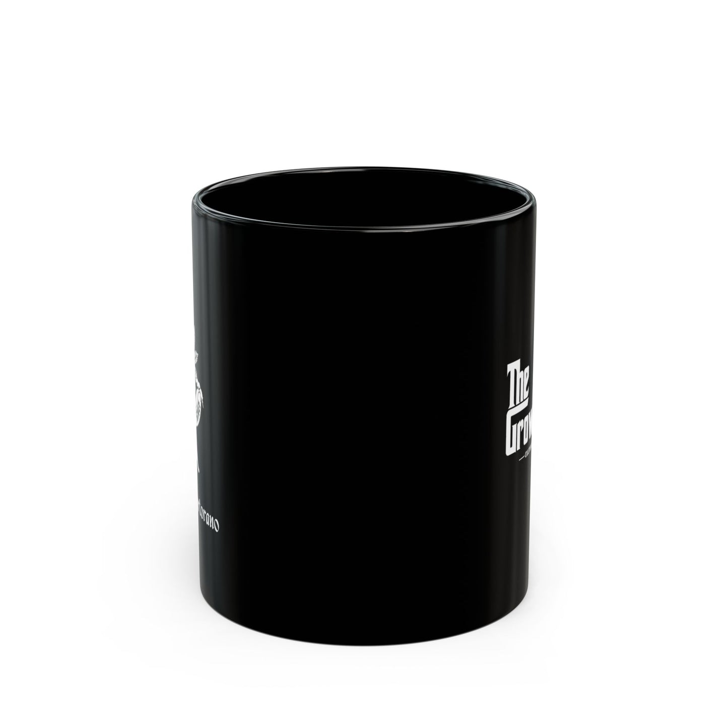 The Growfather Black Mug — 11oz/15oz Cannabis-Themed Coffee Cup