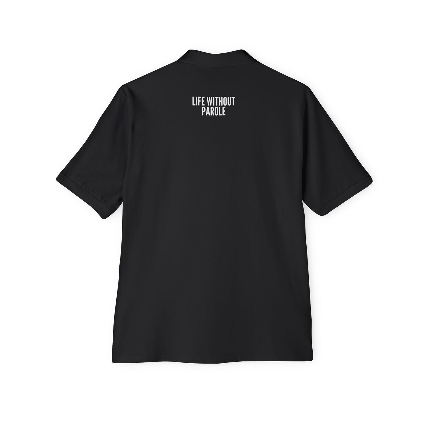Men's Polo — 'The Grandfather' Chest Logo & 'Life Without Parole' Back Statement