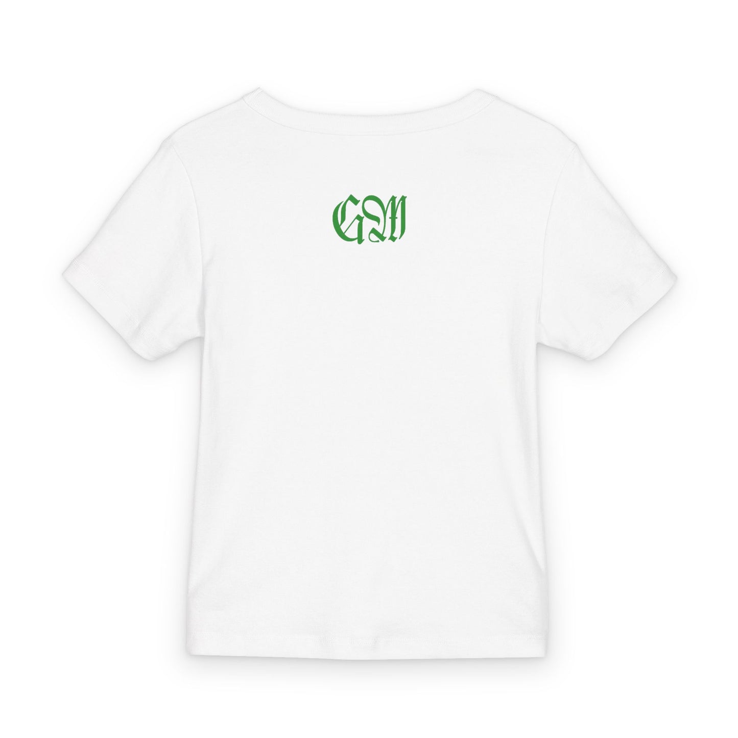 George Martorano Green Gothic Baby Tee — Organic Rib Cropped T‑Shirt