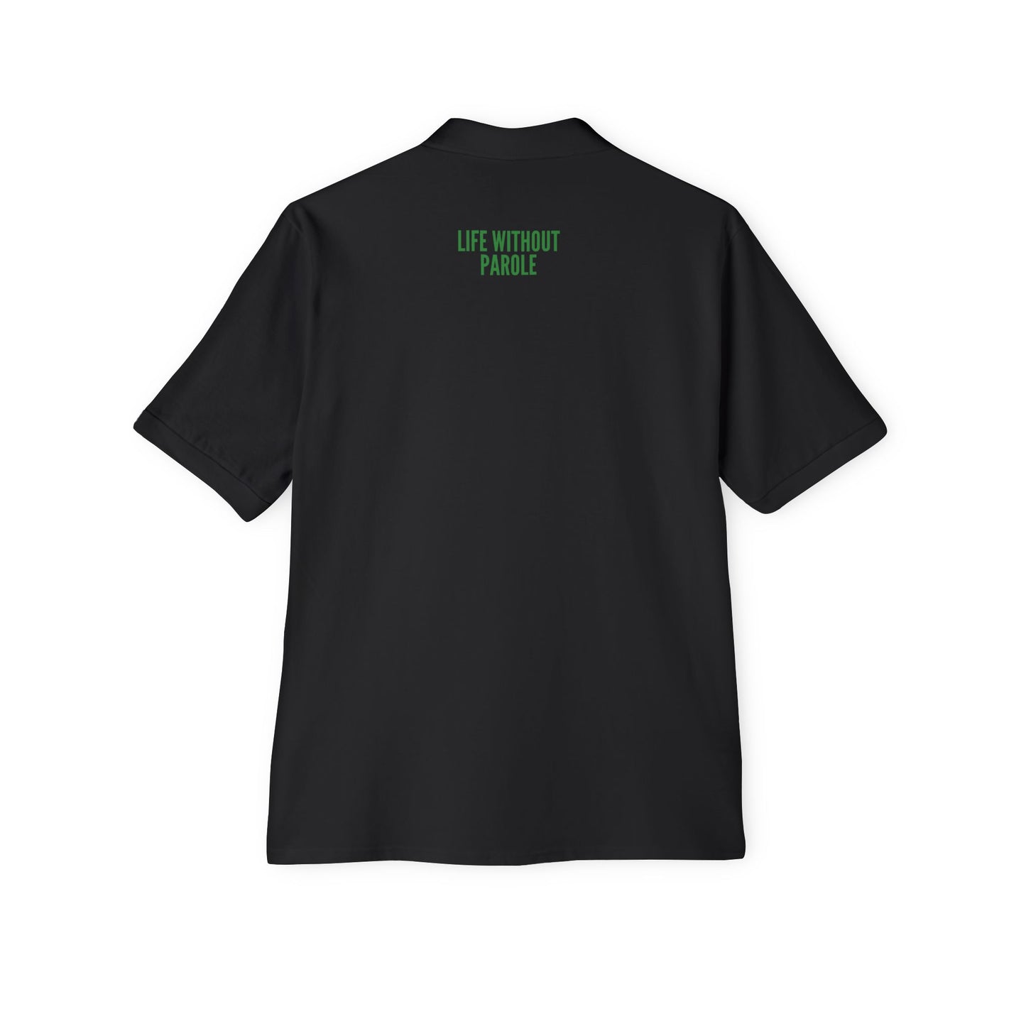 Men's Polo — 'Life Without People' Minimal Green Logo