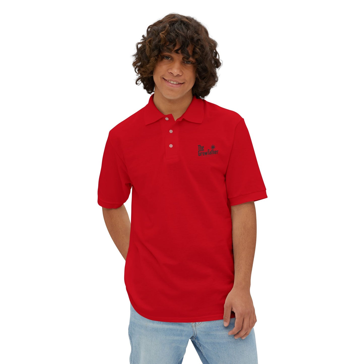 Men's Polo - 'Live Without Limits' Embroidered Casual Golf Shirt