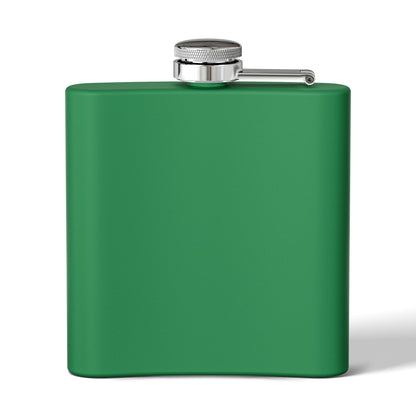 Flask — "The Growfather" 6oz Stainless Steel Hip Flask (Cannabis Gift)