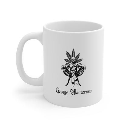 George Marlorano Logo Mug — 11oz Coffee Cup with Vintage Emblem