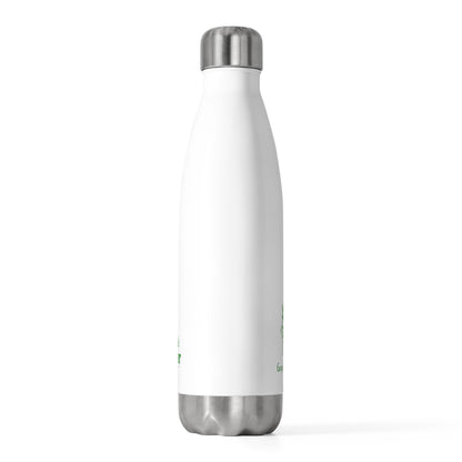 Insulated Bottle — "The Growfather" Green Logo 20oz Vacuum Water Bottle