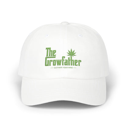 Dad Cap — "The Growfather" Embroidered Cannabis Logo Hat