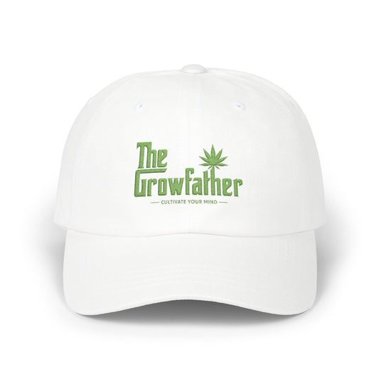 Dad Cap — "The Growfather" Embroidered Cannabis Logo Hat
