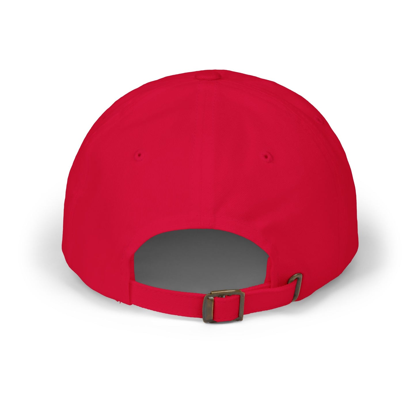 Dad Cap with Subtle Leaf Emblem — Casual Red Baseball Hat