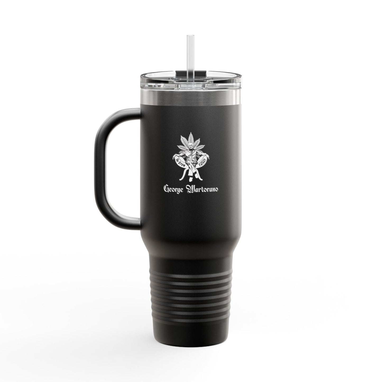 40oz Insulated Travel Mug – “The Growfather” Gardeners Tumbler with Handle