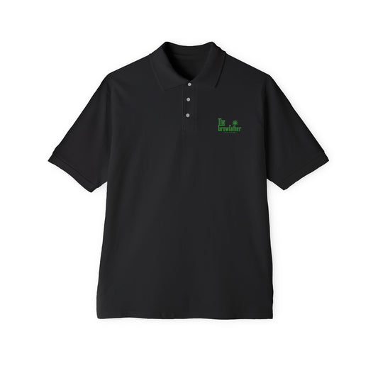 Men's Polo — 'Life Without People' Minimal Green Logo