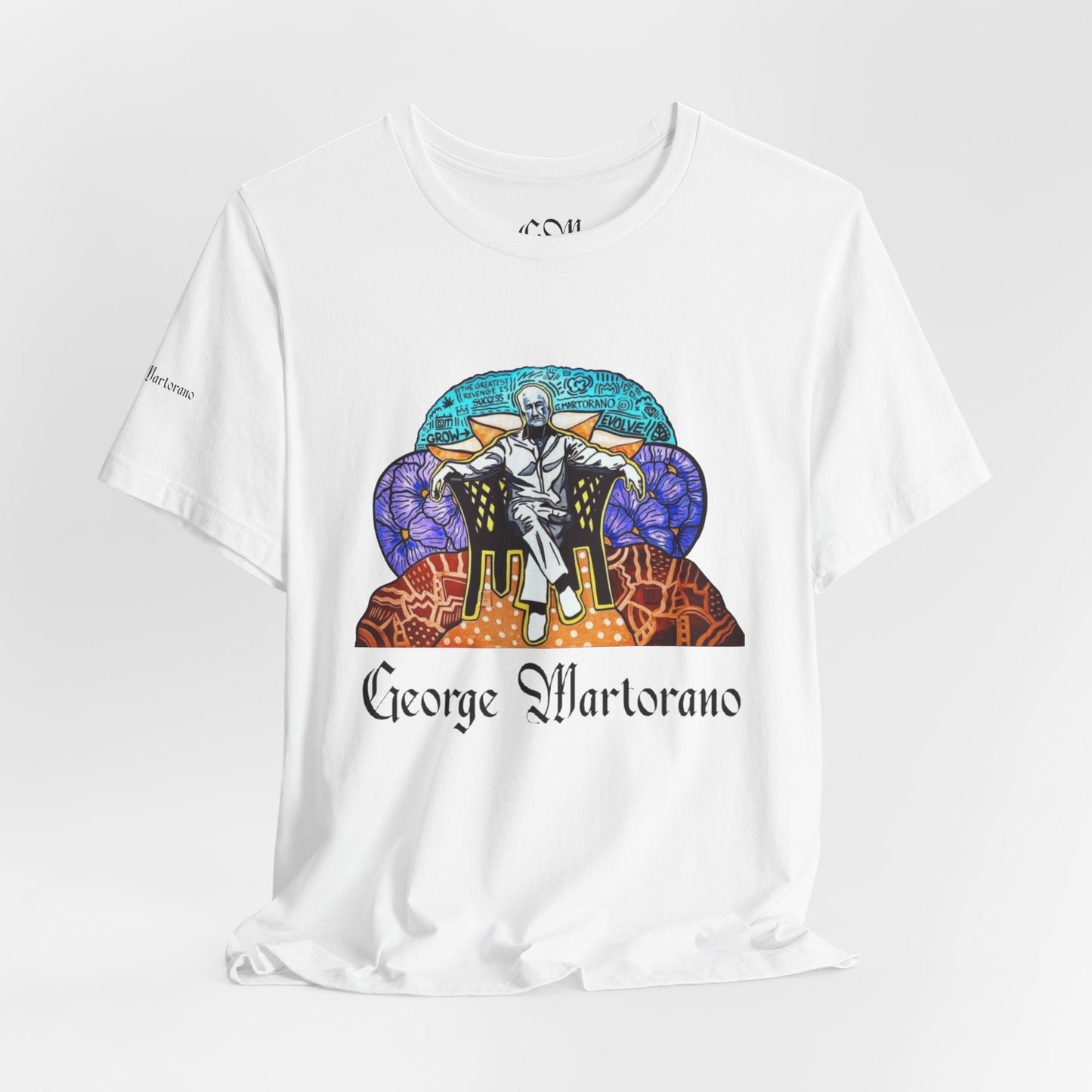 The Growfather Cannabis Graphic Tee — 'George Martorano' Vintage Mafia Stained-Glass Design